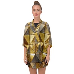 Golden Mosaic Tiles  Half Sleeve Chiffon Kimono by essentialimage365