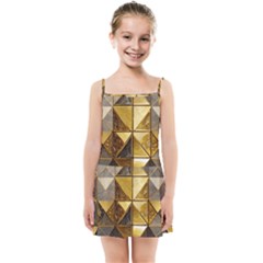 Golden Mosaic Tiles  Kids  Summer Sun Dress by essentialimage365