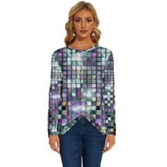 Disco Mosaic Magic Long Sleeve Crew Neck Pullover Top by essentialimage365