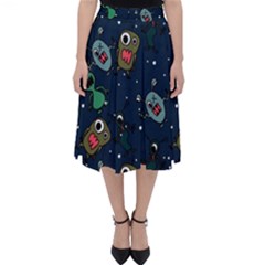 Monster Alien Pattern Seamless Background Classic Midi Skirt by Hannah976