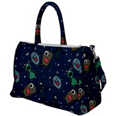 Monster Alien Pattern Seamless Background Duffel Travel Bag by Hannah976