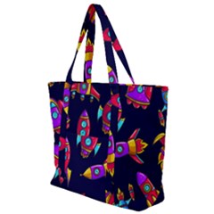 Space Patterns Zip Up Canvas Bag by Hannah976