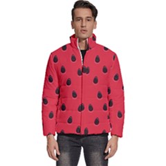 Seamless Watermelon Surface Texture Men s Puffer Bubble Jacket Coat by Hannah976