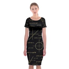 Abstract Math Pattern Classic Short Sleeve Midi Dress by Hannah976