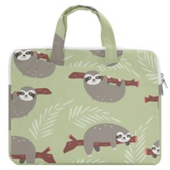 Sloths Pattern Design Macbook Pro 16  Double Pocket Laptop Bag  by Hannah976