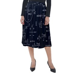 Mathematical Seamless Pattern With Geometric Shapes Formulas Classic Velour Midi Skirt  by Hannah976