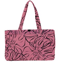 Pink Monstera Canvas Work Bag by ConteMonfrey