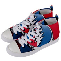 Grateful Dead Big Skull Women s Mid-top Canvas Sneakers by Bedest