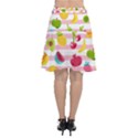 Tropical Fruits Berries Seamless Pattern Chiffon Wrap Front Skirt View2