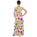 Tropical Fruits Berries Seamless Pattern Empire Waist Velour Maxi Dress View2