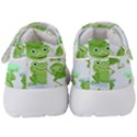 Cute Green Frogs Seamless Pattern Kids  Velcro Strap Shoes View4