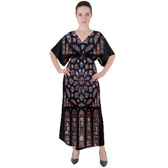 Photos Chartres Rosette Cathedral V-neck Boho Style Maxi Dress by Bedest