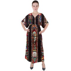 Photos Chartres Notre Dame V-neck Boho Style Maxi Dress by Bedest