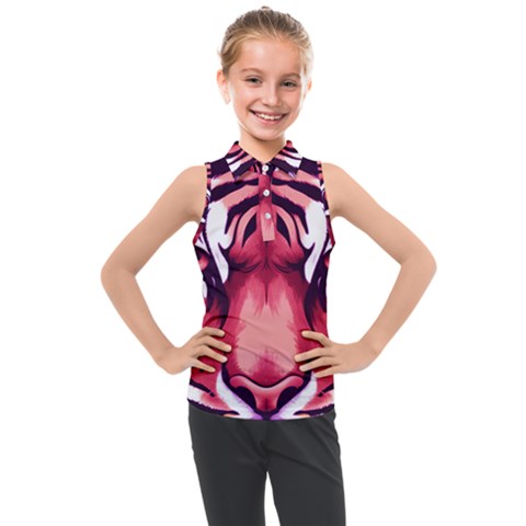 Love The Tiger Kids  Sleeveless Polo T-shirt by TShirt44