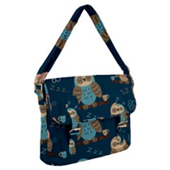 Seamless Pattern Owls Dreaming Buckle Messenger Bag by Apen