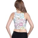 Cute Doodle Cartoon Seamless Pattern Racer Back Crop Top View2