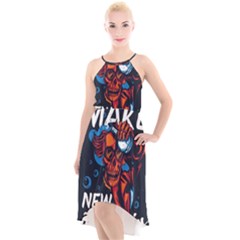 Make Devil Discovery  High-low Halter Chiffon Dress  by Saikumar