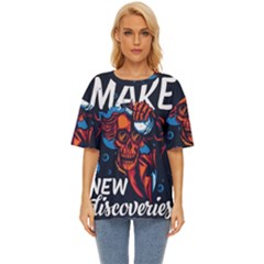 Make Devil Discovery  Oversized Basic T-shirt by Saikumar