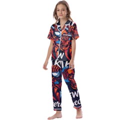 Dont Fear Kids  Satin Short Sleeve Pajamas Set by Saikumar