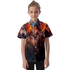 Be Fearless Kids  Short Sleeve Shirt by Saikumar