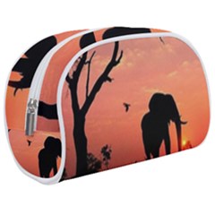 Elephant Landscape Tree Africa Sunset Safari Wild Make Up Case (medium) by Jatiart