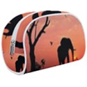 Elephant Landscape Tree Africa Sunset Safari Wild Make Up Case (Medium) View1