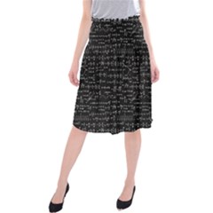 Math Equations Formulas Pattern Midi Beach Skirt by Ravend