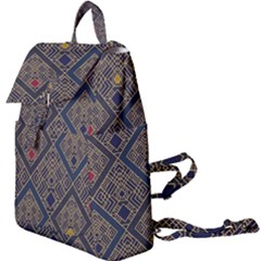 Pattern Flower Design Buckle Everyday Backpack by Ravend