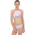 Pink Chinese Style Cherry Blossom Halter Bikini Set View1