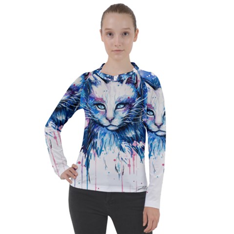 Cat Women s Pique Long Sleeve T-shirt by saad11