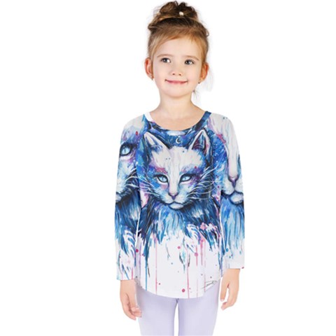 Cat Kids  Long Sleeve T-shirt by saad11