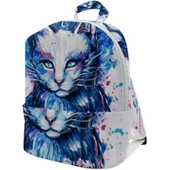 Cat Zip Up Backpack by saad11