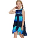 Blue Tardis Doctor Who Police Call Box Kids  Frill Swing Dress View2