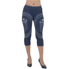 Doctor Who Bbc Tardis Lightweight Velour Capri Leggings  by Cendanart