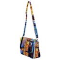 Tardis Doctor Who Paint Painting Shoulder Bag with Back Zipper View2