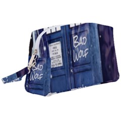 Bad Wolf Tardis Doctor Who Wristlet Pouch Bag (large)