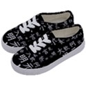 Japanese Basic Kanji Anime Dark Minimal Words Kids  Classic Low Top Sneakers View2