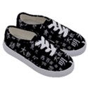 Japanese Basic Kanji Anime Dark Minimal Words Kids  Classic Low Top Sneakers View3