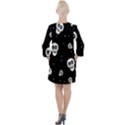 Skull Pattern Open Neck Shift Dress View2