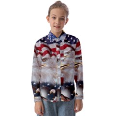 United States Of America Images Independence Day Kids  Long Sleeve Shirt by Ket1n9