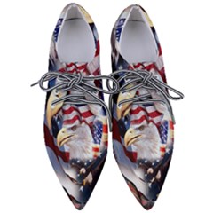 United States Of America Images Independence Day Pointed Oxford Shoes by Ket1n9