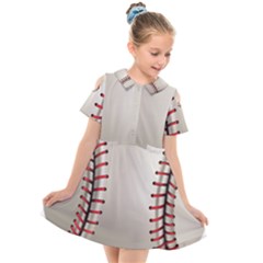 Baseball Kids  Short Sleeve Shirt Dress by Ket1n9