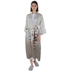 Baseball Maxi Satin Kimono by Ket1n9