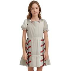 Baseball Kids  Puff Sleeved Dress by Ket1n9