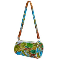 World Map Mini Cylinder Bag by Ket1n9