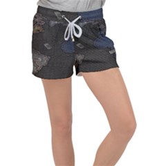 World Map Women s Velour Lounge Shorts by Ket1n9