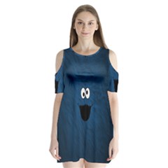 Funny Face Shoulder Cutout Velvet One Piece by Ket1n9