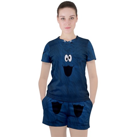 Funny Face Women s T-shirt And Shorts Set by Ket1n9