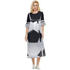 Soccer Ball Double Cuff Midi Dress by Ket1n9