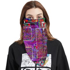 Technology Circuit Board Layout Pattern Face Covering Bandana (triangle) by Ket1n9